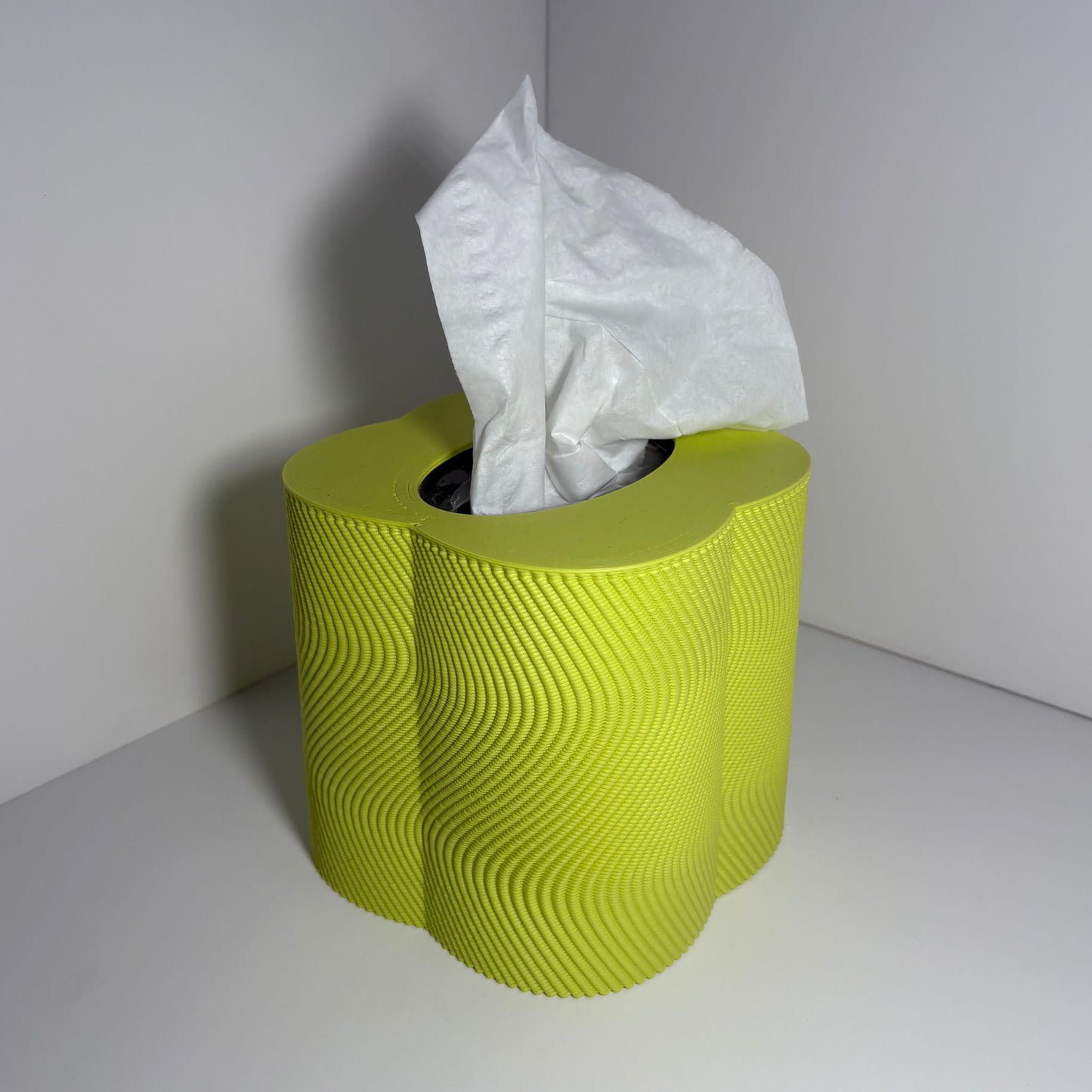 LET'S BOOGIE TISSUE BOX COVER - LIME