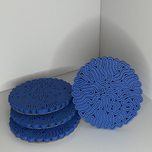 CEREBRAL COASTER SET - COBALT