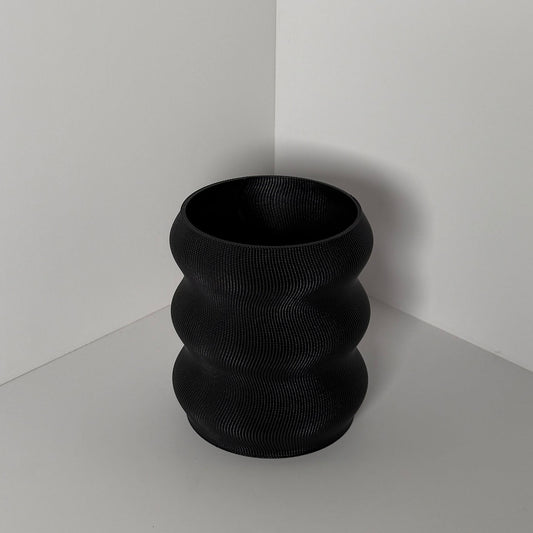 FLOW POT, SMALL - JET BLACK