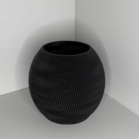 GLOBE PLANTER - JET BLACK