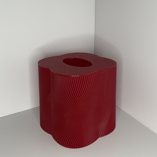 LET'S BOOGIE TISSUE BOX COVER - BEET