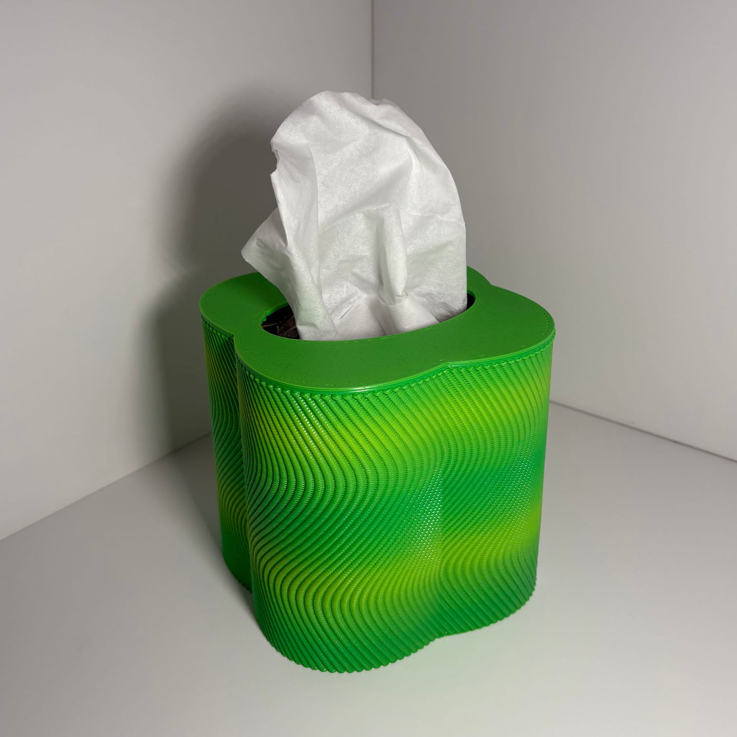 LET'S BOOGIE TISSUE BOX COVER - LIMEGRASS