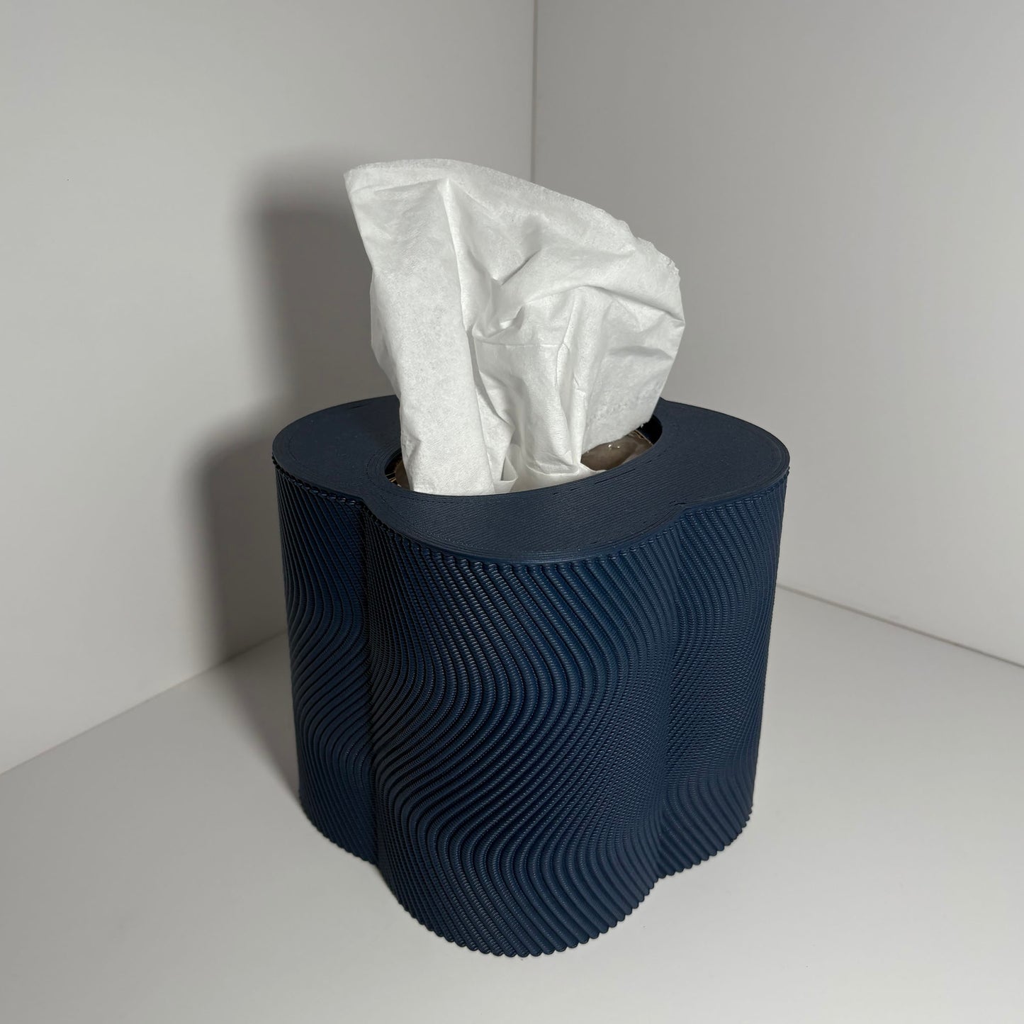 LET'S BOOGIE TISSUE BOX COVER - NAVY