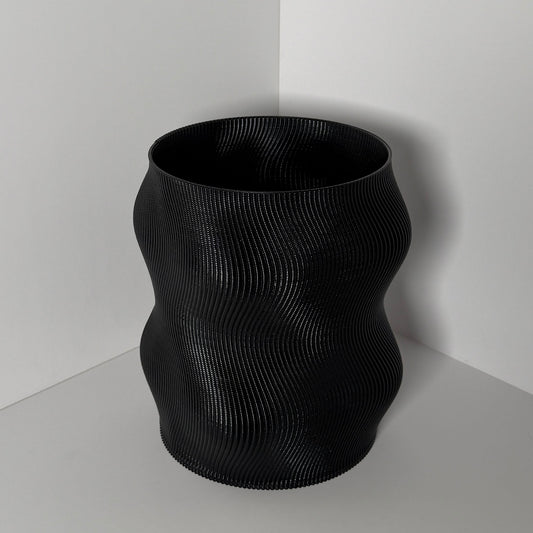 SWELL PLANTER, LARGE - BLACK