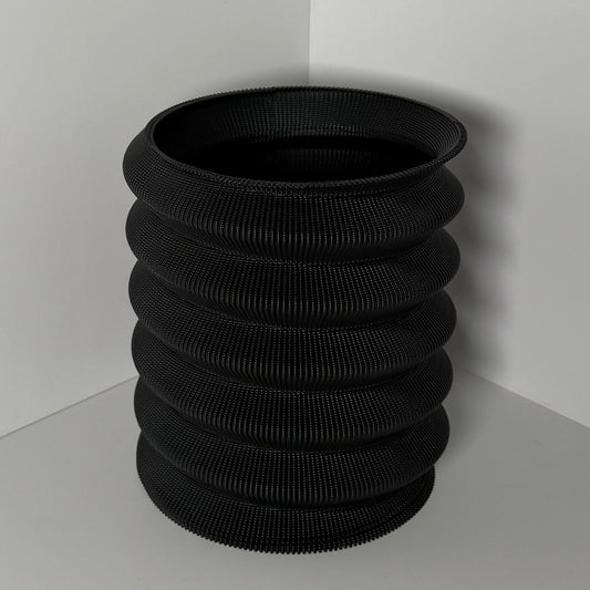 SWIRL PLANTER, LARGE - JET BLACK