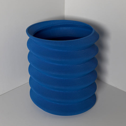 SWIRL POT, LARGE - COBALT