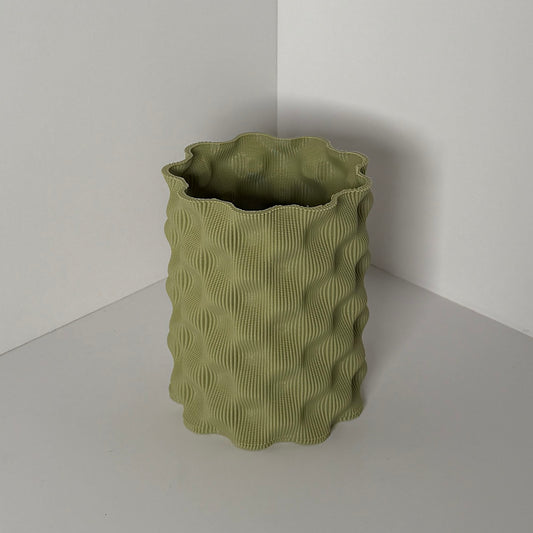 WAVE PLANTER, SMALL - OLIVE